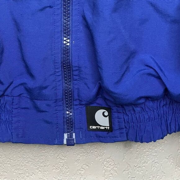 Carhartt Jacket J72 COB Mens Large Royal Blue Full Zip Pockets Size L - Picture 3 of 7
